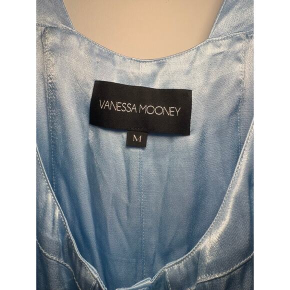 Vanessa Mooney | Elisabeth Romper Dress – Sky Blue Satin (Size M) - Picture 8 of 8